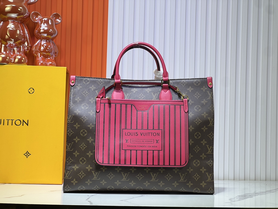 4色 41cm GM ルイヴィトン オンザゴー Louis Vuitton Onthego M44571 M44576 Damier Azur スーパーコピー LVバッグ国内発送後払い可能代引き